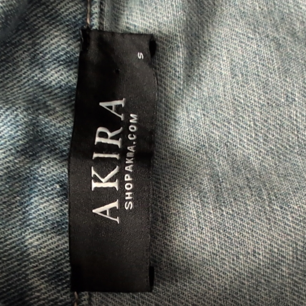 Akira - Y2K RHINESTONE MINI DENIM VEST - Picture 4 of 5